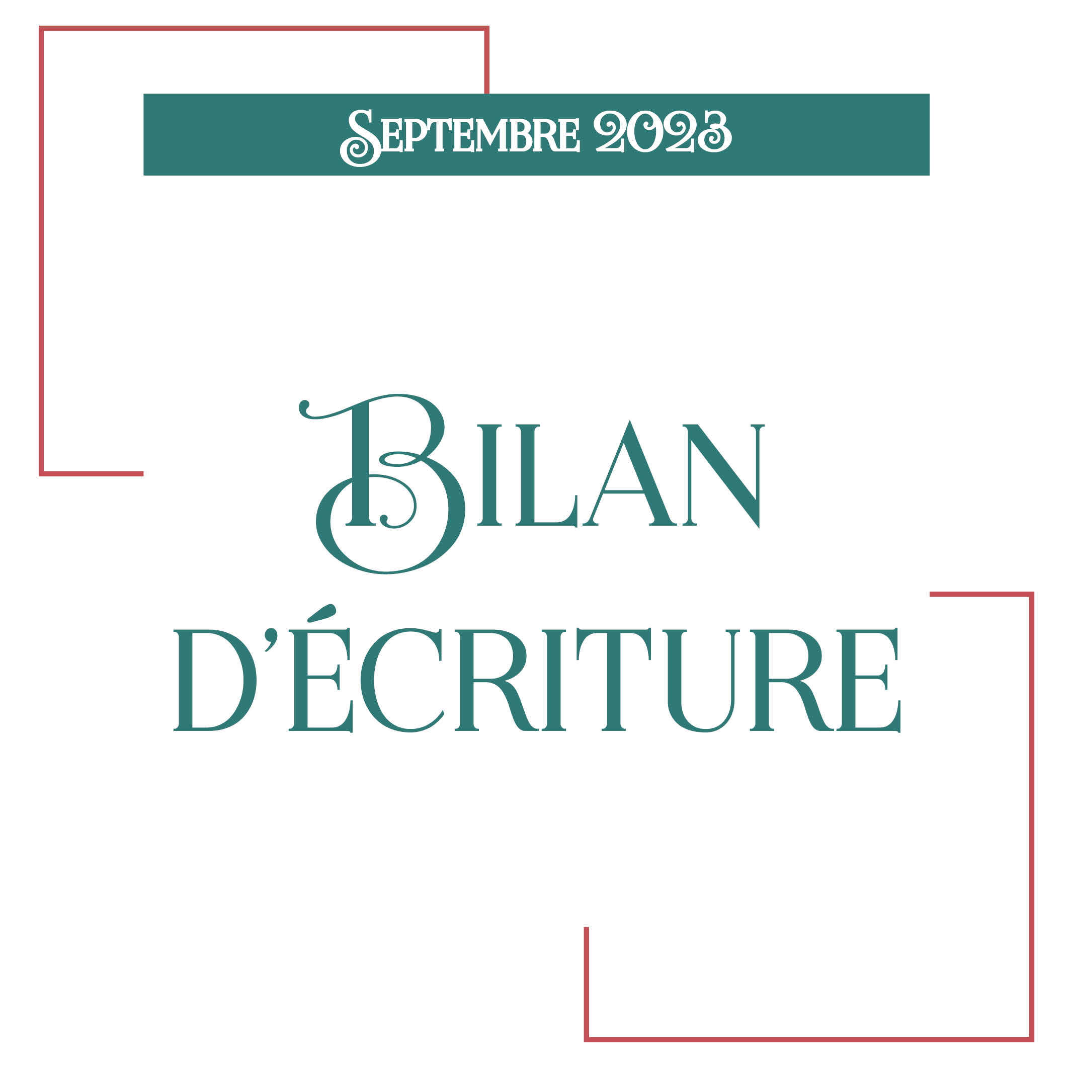bilan écriture septembre 2023