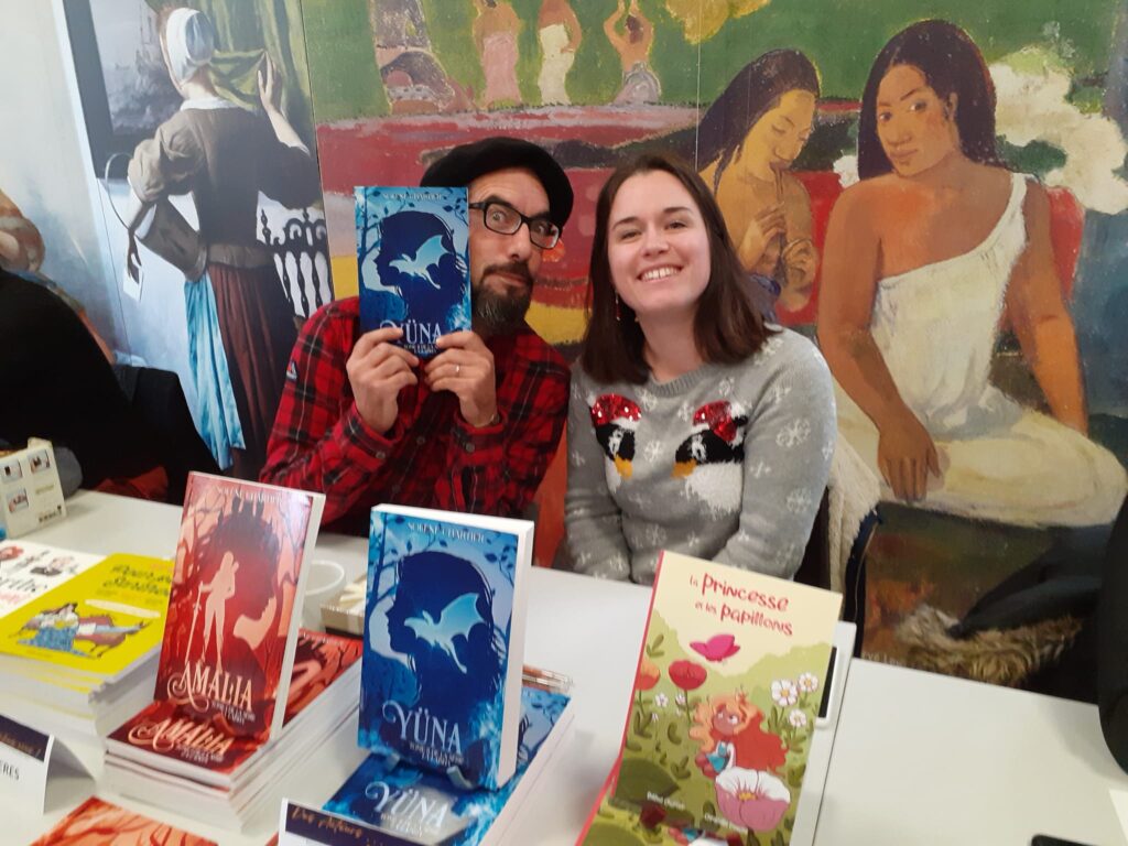 Solène Chartier et Pilou Souchères au Salon des auteurs de Ecommoy