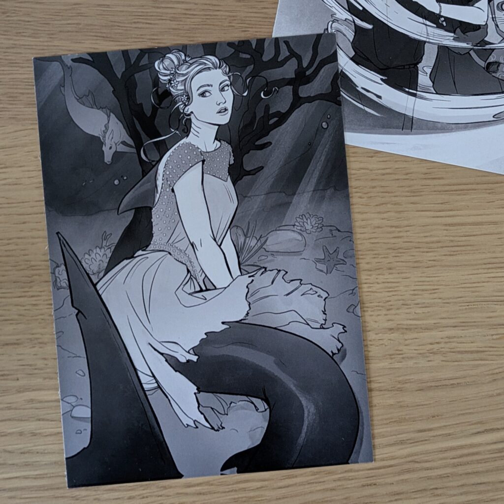 La sirène de Malcor : carte représentant Anaïa, mon héroine, sous sa forme de sirène