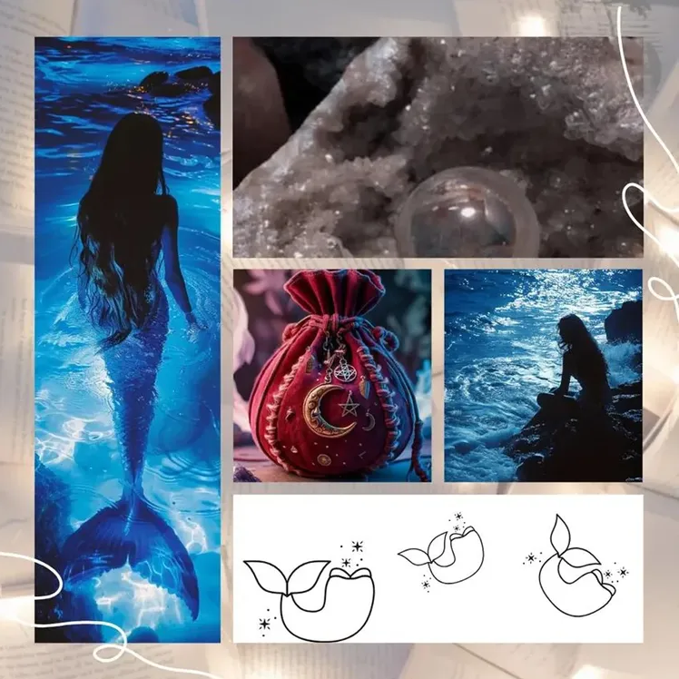 aesthetic de La sirene de Malcor, un roman de Solène Chartier